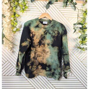 COTTON CITIZEN Women's Milan Crewneck Sweatshirt Tie Dye Distressed Size XS